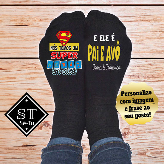 Meias Nós temos um Super Herói em casa (Parentesco) Nomes